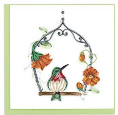 Quilling Card - Hummingbird Swing