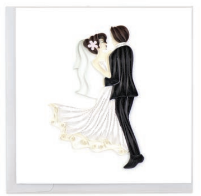 Quilling Card - Dancing Bride &amp; Groom