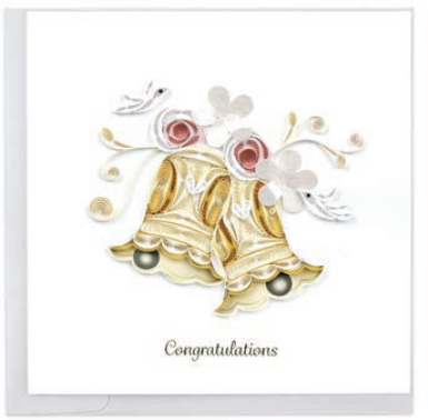 Quilling Card - Wedding Bells