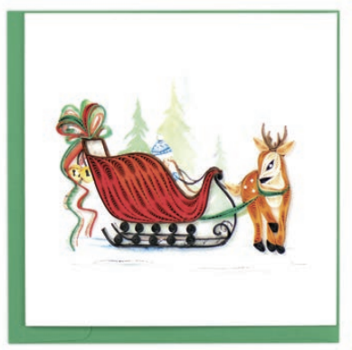 Quilled Card - Sleigh Ride