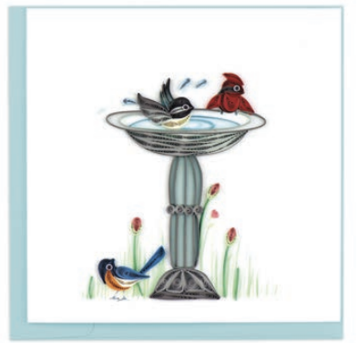 Quilling Card - Bird Bath