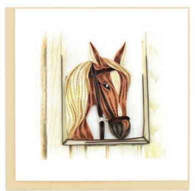 Quilling Card - Horse in Stable