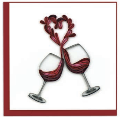 Quilling Card - A Toast To Love