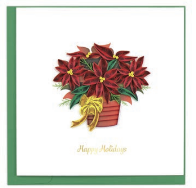 Quilling Card - Potted Poinsettia