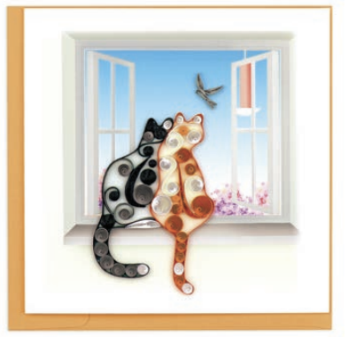 Quilling Card - Two Cats