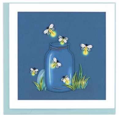 Quilling Card - Fireflies
