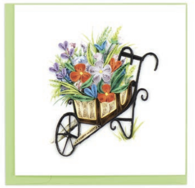 Quilling Card - Wheelbarrow Garden