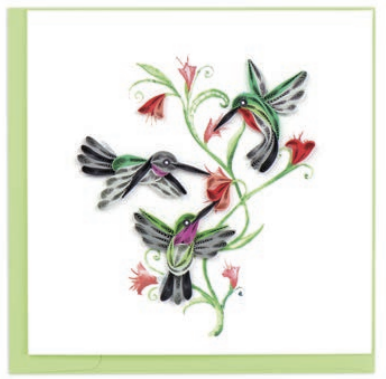 Quilling Card - Hummingbird Trio
