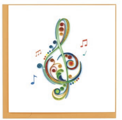 Quilling Card - Treble Clef