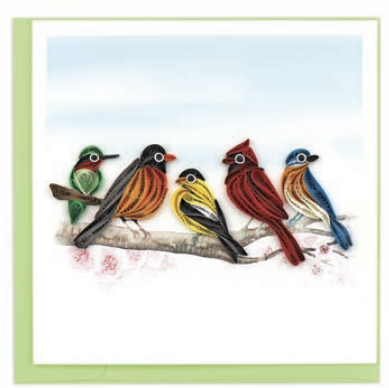 Quilling Card - Songbirds