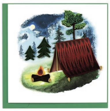 Quilling Card - Camping