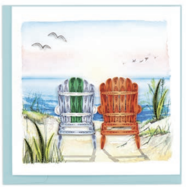 Quilling Card - Beach Adirondak