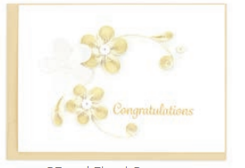 Quilling Card - Gift Encl - Floral Congrats