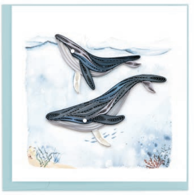 Quilling Card - Humpback Whales
