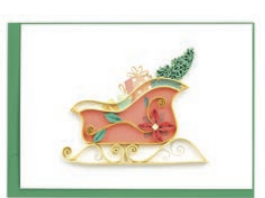 Quilling Card - Gift Encl - Christmas Sleigh