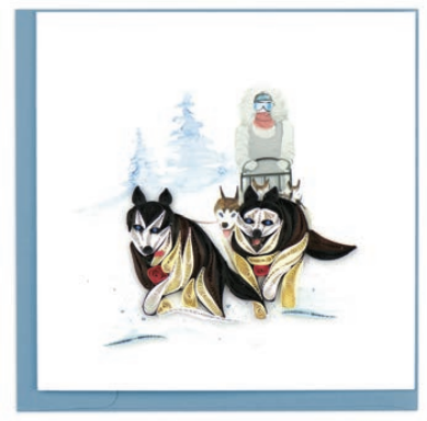 Quilling Card - Sled Dogs
