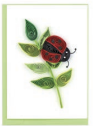 Quilling Card - Gift Encl - Ladybug
