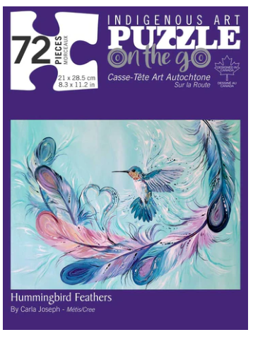 Indigenous Collection Puzzle on the Go - Hummingbird Feathers 72pc