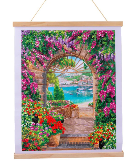 Crystal Art Scroll Kit - Window to Paradise