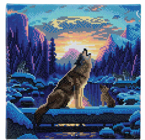 Crystal Art Howling Wolves 1b