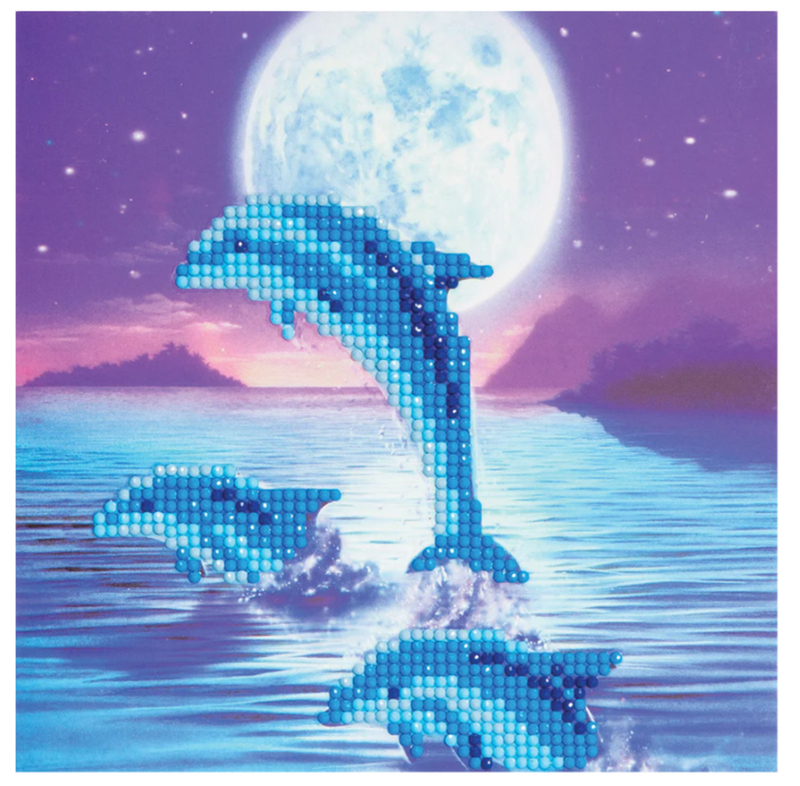 Crystal Art Dolphin Card Kit