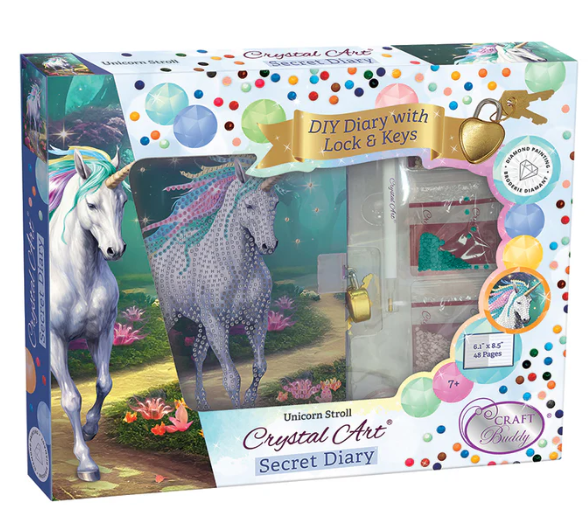 Crystal Art Secret Diary - Unicorn Stroll