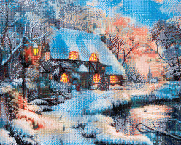 Crystal Art Winter Cottage