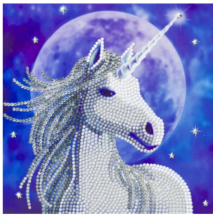 Crystal Art Starlight Unicorn Card