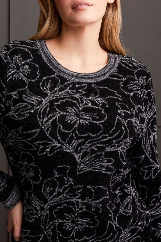 Black Floral Sweater