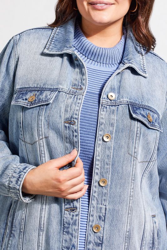 Pocketed Denim Duster