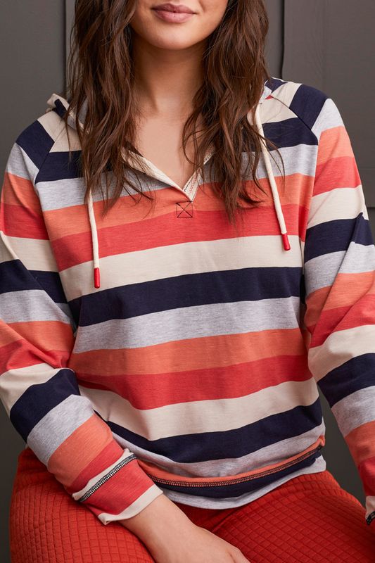 Striped Raglan Hoodie