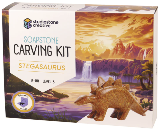 Soapstone Carving Kit - Stegosaurus