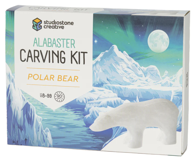 Alabaster Carving Kit - Polar Bear 1b