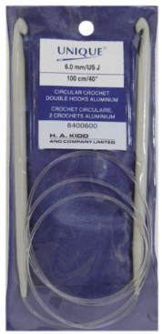 Circular Tunisian/Afghan Crochet Hook 40" Aluminum - 6.0mm