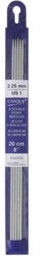Double Point Knitting Needles 8" Aluminum - 2.25mm