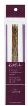Harmony Wood Double Point Knitting Needles 6"  - 2.00 mm