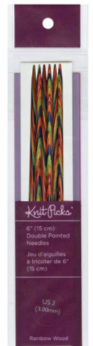 Harmony Wood Double Point Knitting Needles 6"  - 3.0mm