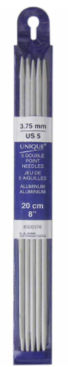 Double Point Knitting Needles 8" Aluminum- 3.75mm