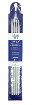 Double Point Knitting Needles 8" Aluminum - 5.0mm