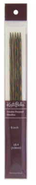 Harmony Wood Double Point Knitting Needles 8"- 3.5mm