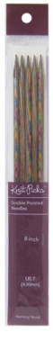 Harmony Wood Double Point Knitting Needles 8" - 4.5mm