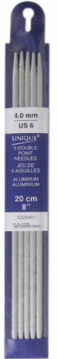 Double Point Knitting Needles 8" Aluminum - 4.0mm