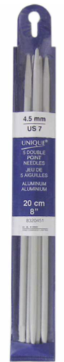 Double Point Knitting Needles 8" Aluminum - 4.5mm