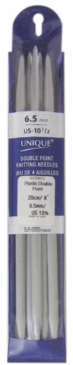 Double Point Knitting Needles 8" Plastic - 6.5mm