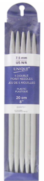 Double Point Knitting Needles 8" Plastic - 7.5mm