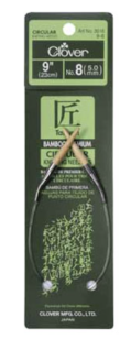 Clover Takumi Bamboo 9″ Circular Knitting Needle - 5mm