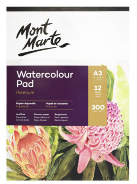 Mont Marte 300gsm Watercolor Pad A3