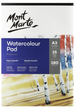 Mont Marte 180gsm Watercolor Pad A3