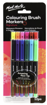 Mont Marte Coloring Brush Markers 12