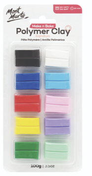 Mont Marte Make and Bake Polymer Clay 10pc
